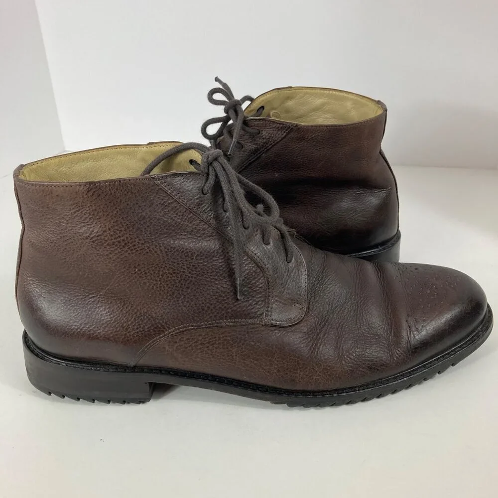 Mens Martin Dingman Country Wear Handmade Leather Brown Chukka Boots 11D